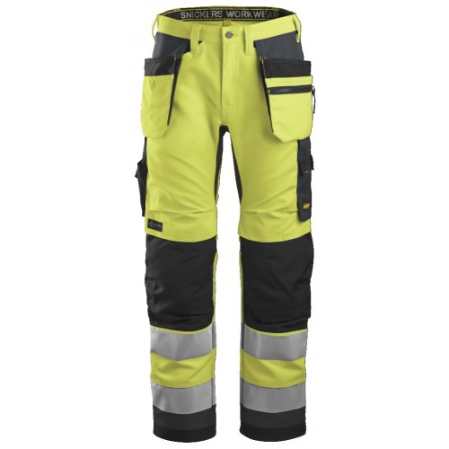 Snickers 6230 High Visibility Trousers Holster Pockets+ Class 2